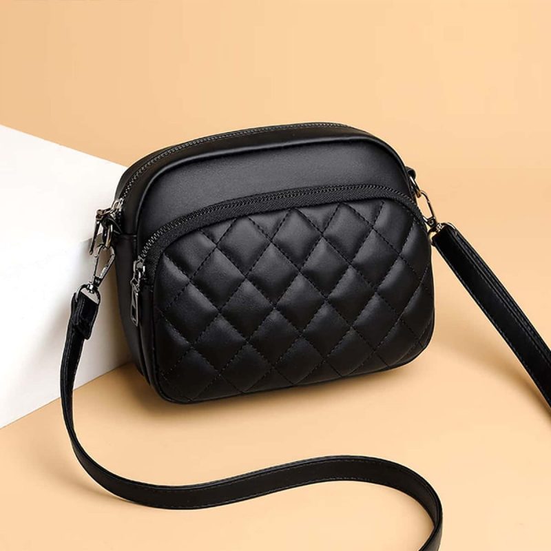 Women Bags Mini Quilted Crossbody Bag Handbag For Girls - Image 2