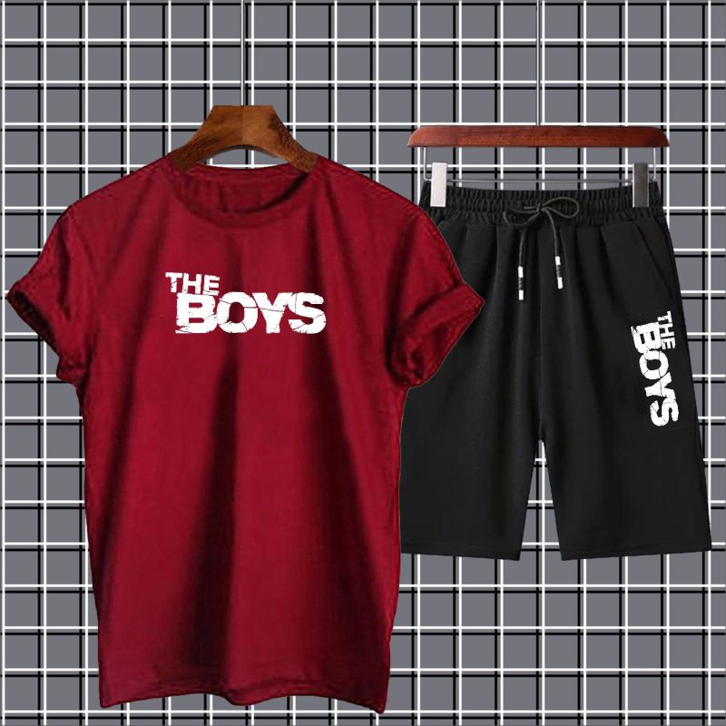 The boys printed tshirt+trouser tracksuit for men&boys-black - Image 5