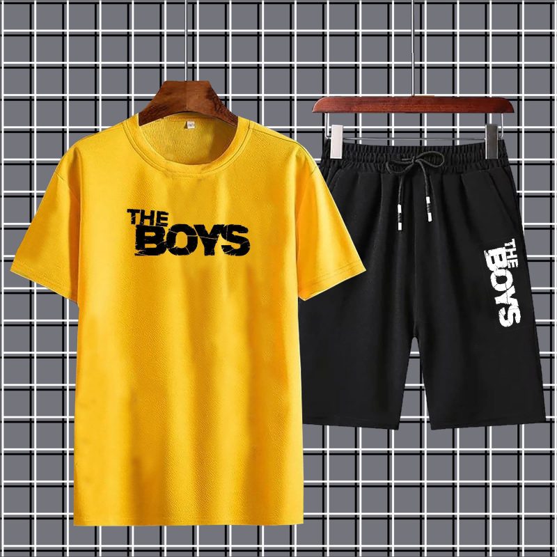 The boys printed tshirt+trouser tracksuit for men&boys-black - Image 7