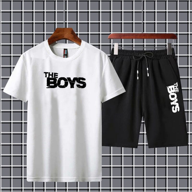 The boys printed tshirt+trouser tracksuit for men&boys-black - Image 8