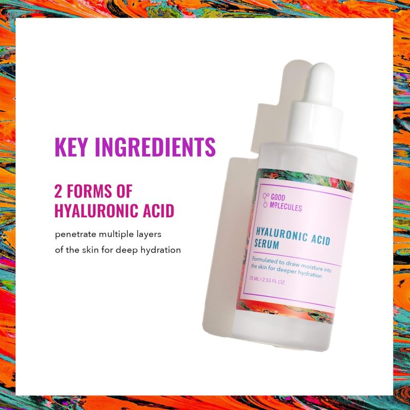 Good Molecules Hyaluronic Acid Serum - 1% Hyaluronic Acid Non-Greasy Ultra hydrating Serum - Image 4